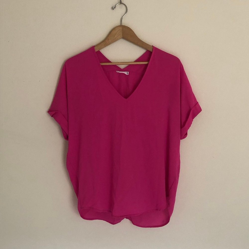Lush | Pink Short Sleeve Top